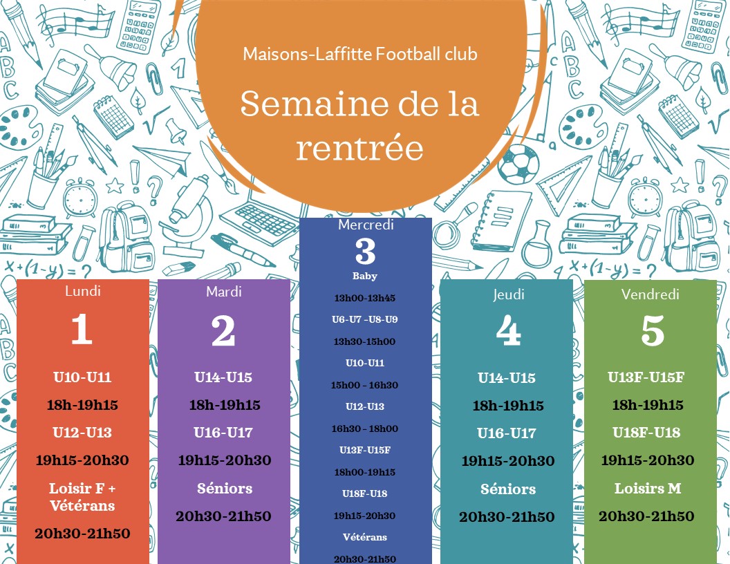 semaine de rentrée MLFC Maisons-Laffitte football club 2025